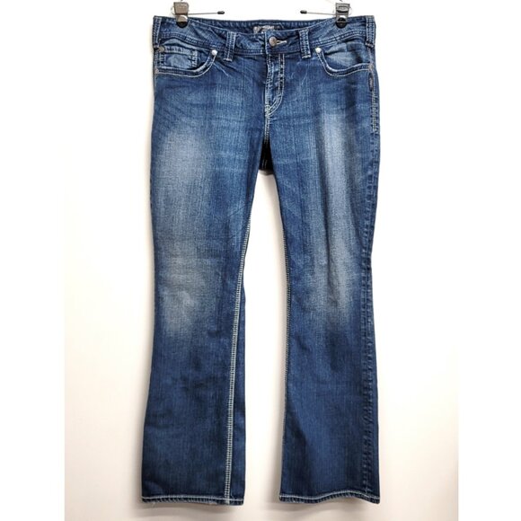 Silver Jeans Suki Surplus Curvy Bootcut Flap Pocket Jean sz 18 inseam 34 - Picture 2 of 13